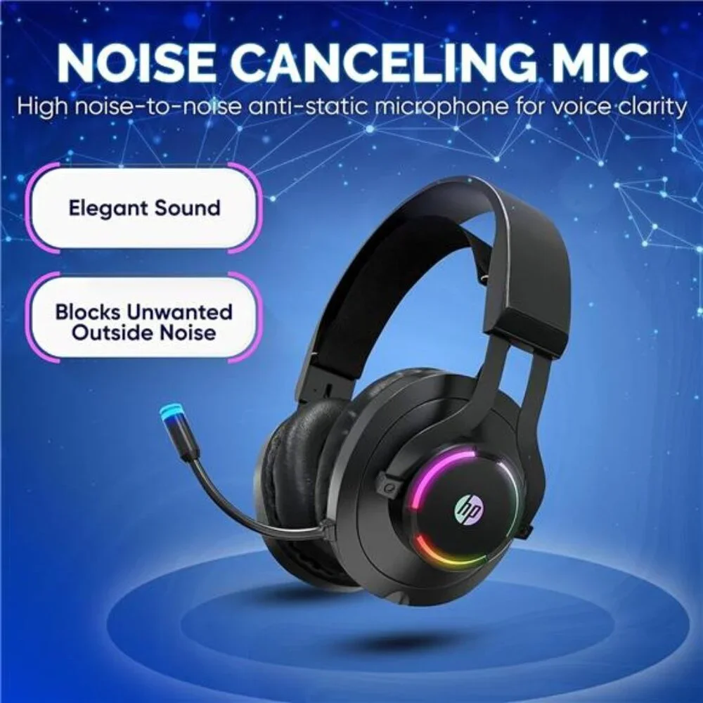 HP Gaming Headset with Microphone Wired Over Ear Gaming Headphones