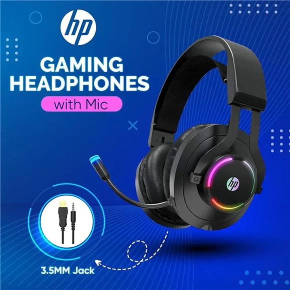 HP Gaming Headset with Microphone Wired Over Ear Gaming Headphones