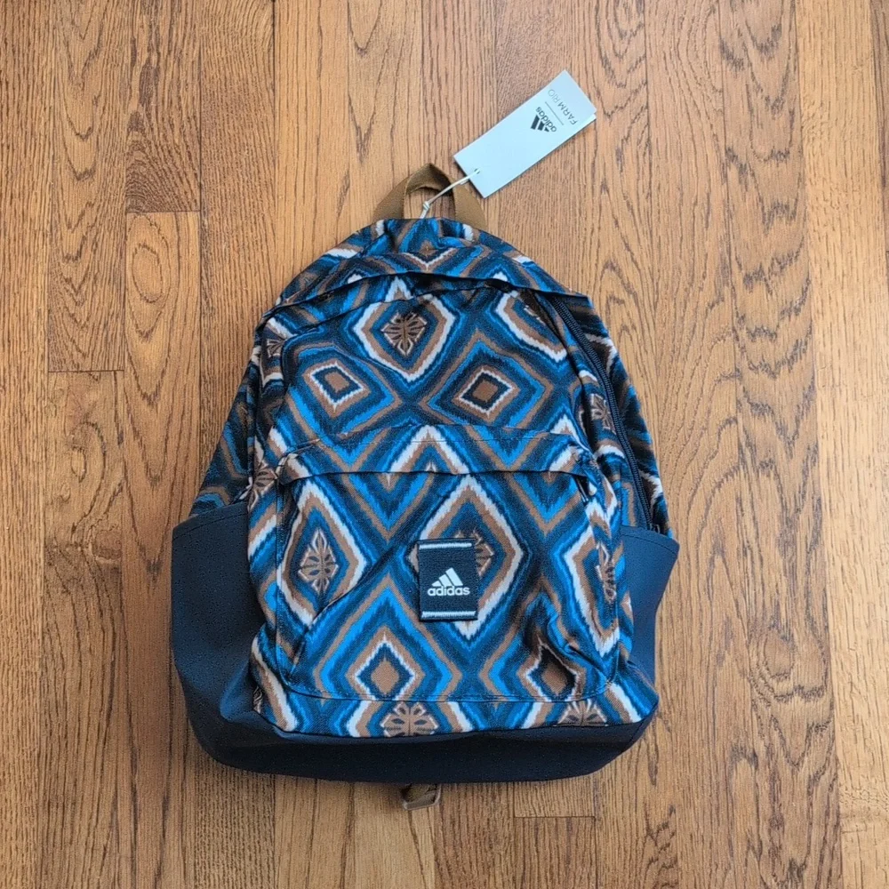 NWT FARM Rio Adidas Collaboration Backpack Abstract Geometric Print Colorful Bag