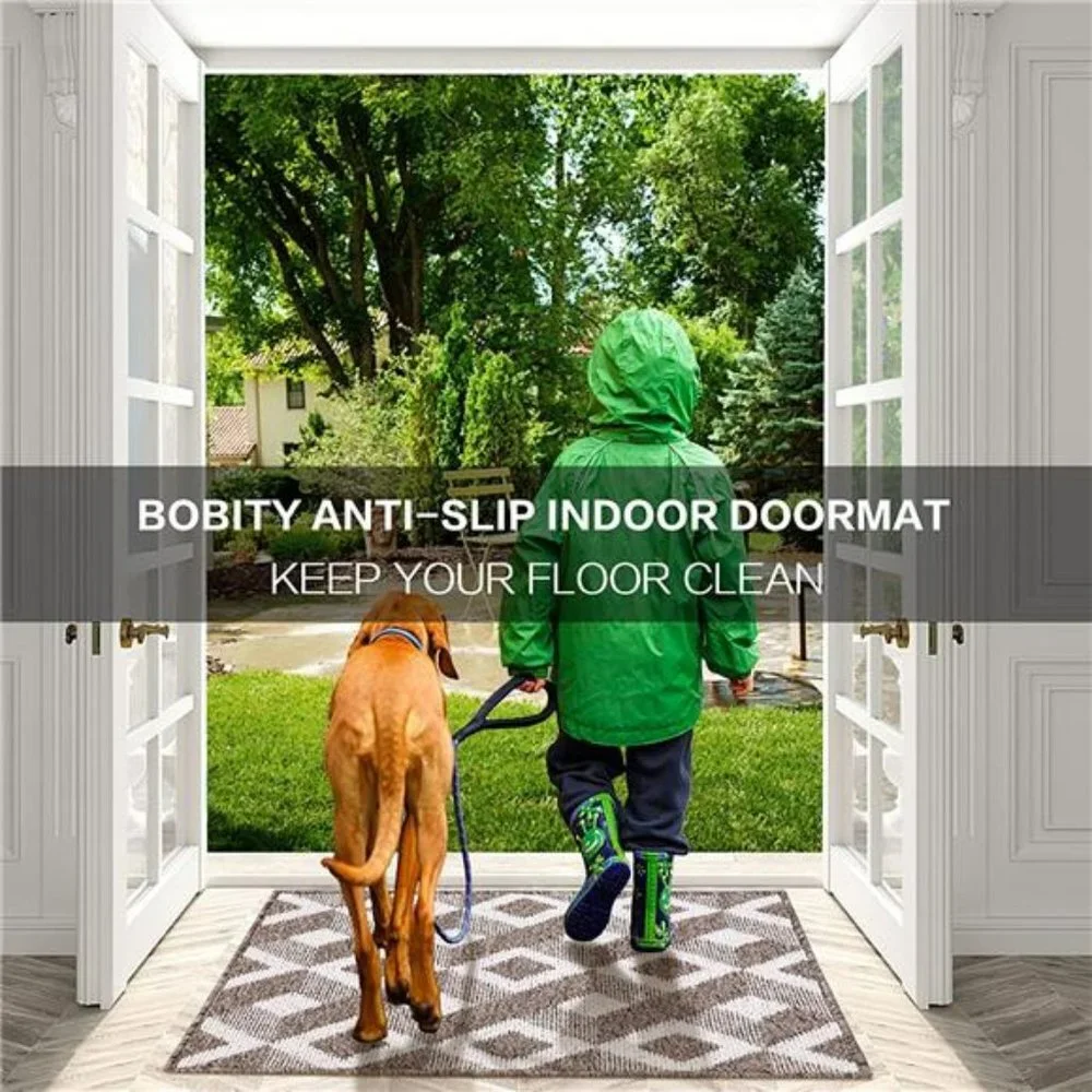 Door Mat, Front Indoor Doormat TPR Backing Non Slip Entry Rug