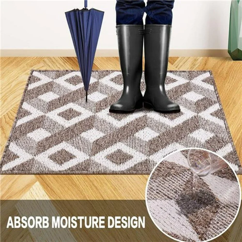 Door Mat, Front Indoor Doormat TPR Backing Non Slip Entry Rug
