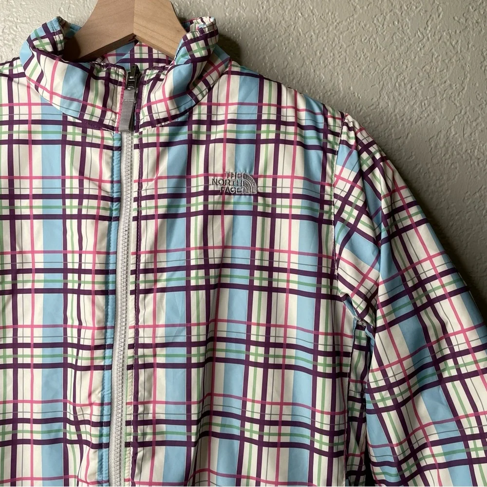The North Face Girls Plaid Puffer Jacket Size XL