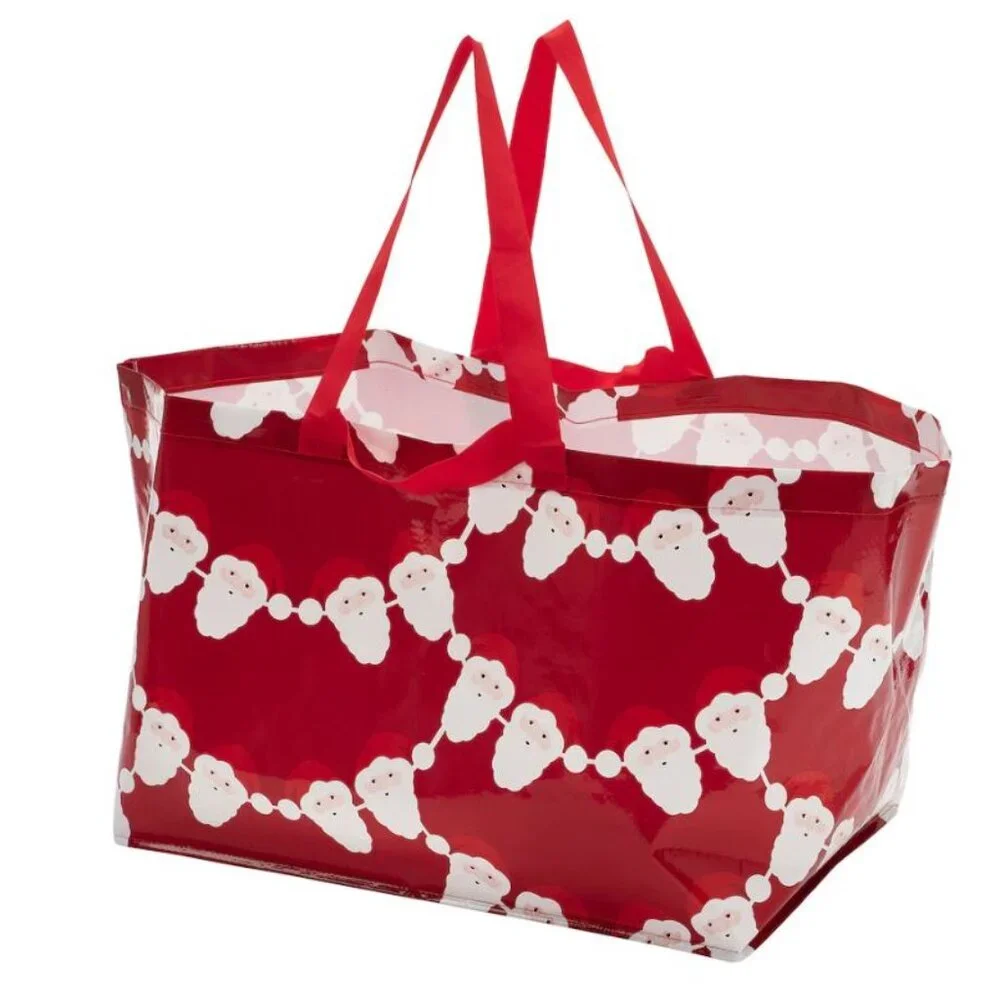 NEW Ikea Vinterfint Red and White Santa Pattern 19 Gal Large Shop…