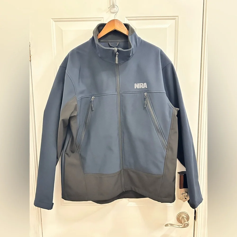 NRA National Rifle Assoc. Full Zip Fleece Lined Jacket Navy/Black Men’s XL