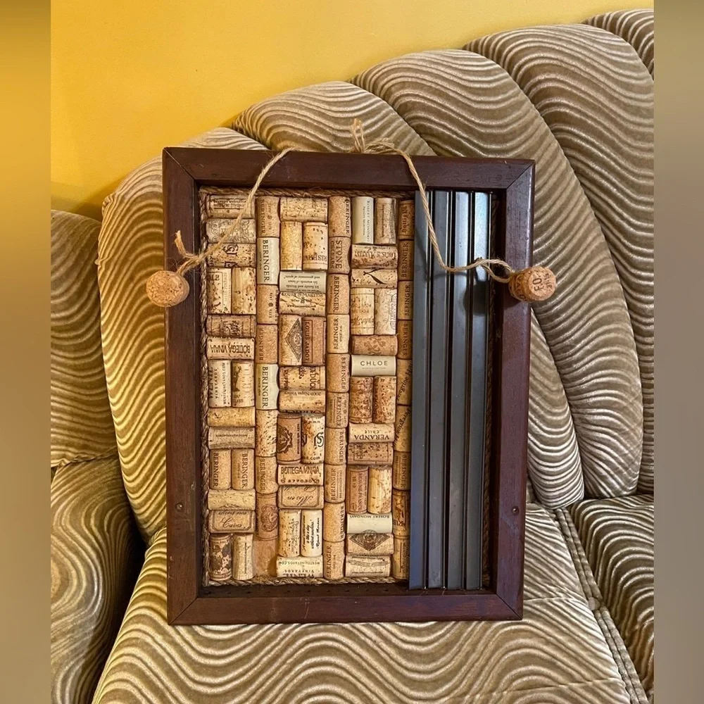 Wine Cork Bulletin Board Wine Cork Shadowbox Hanging Wine Cork Art Decor