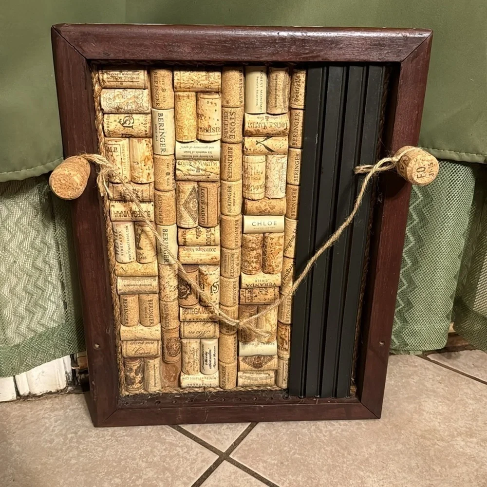Wine Cork Bulletin Board Wine Cork Shadowbox Hanging Wine Cork Art Decor