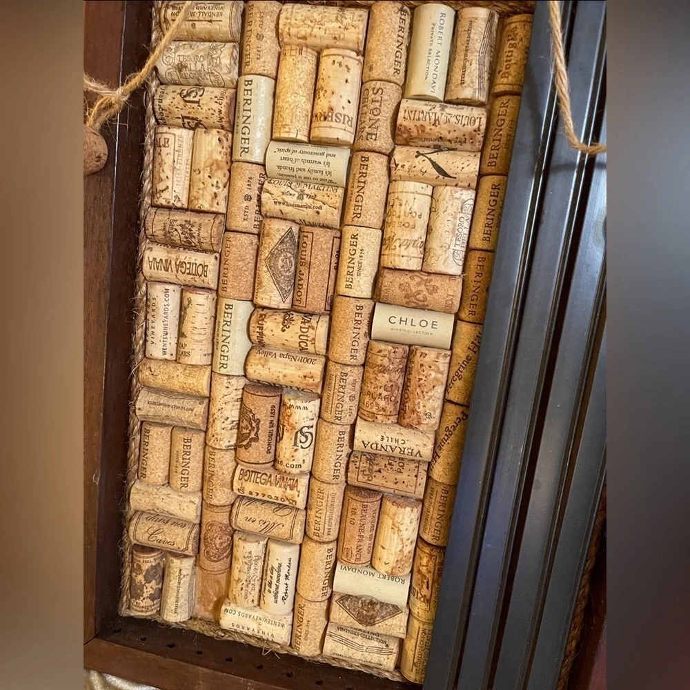Wine Cork Bulletin Board Wine Cork Shadowbox Hanging Wine Cork Art Decor