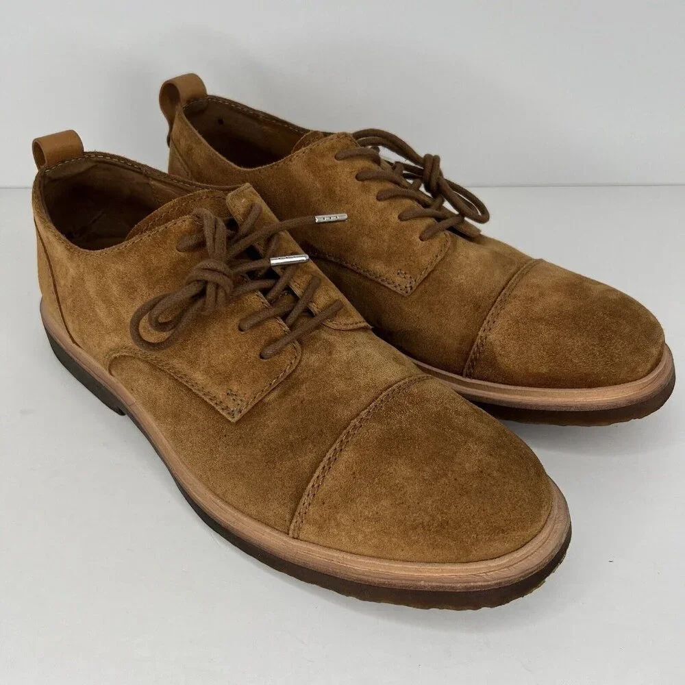 Kenneth Cole Gentle Souls NuBuck Brown Suede Oxford Mens Size 11.5M Loafers