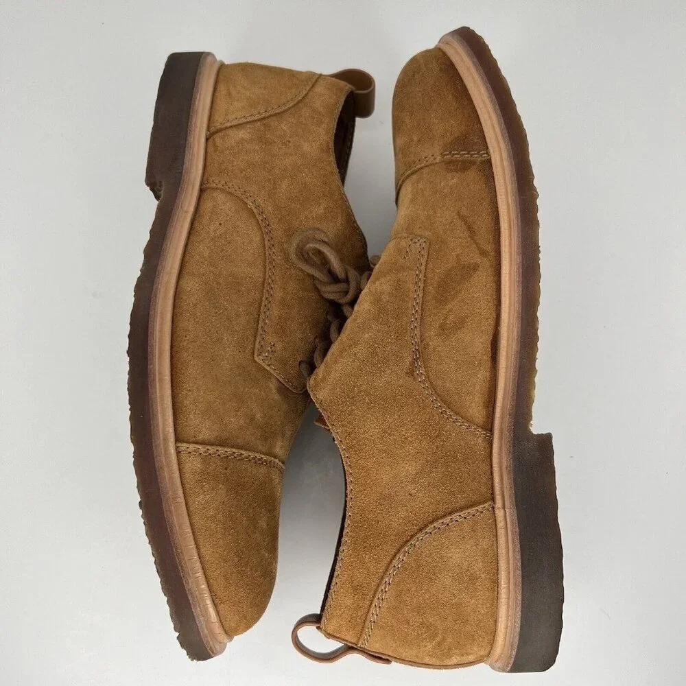 Kenneth Cole Gentle Souls NuBuck Brown Suede Oxford Mens Size 11.5M Loafers