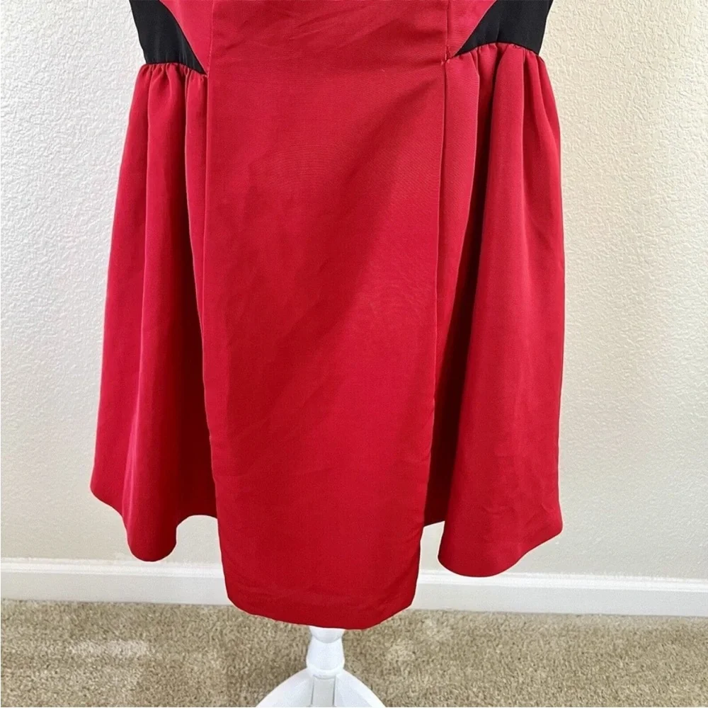 Prabal Gurung for Target Red Sleeveless Dress Black Accents Size 14