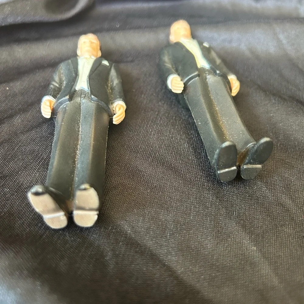 Elegant Black Suit Groom Figurines
