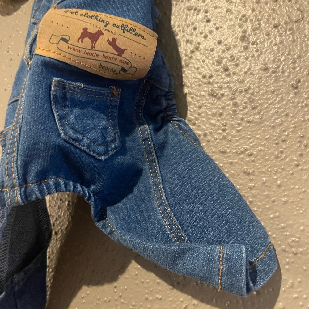 Pet Clothing Outfitters Denim Dog Overalls