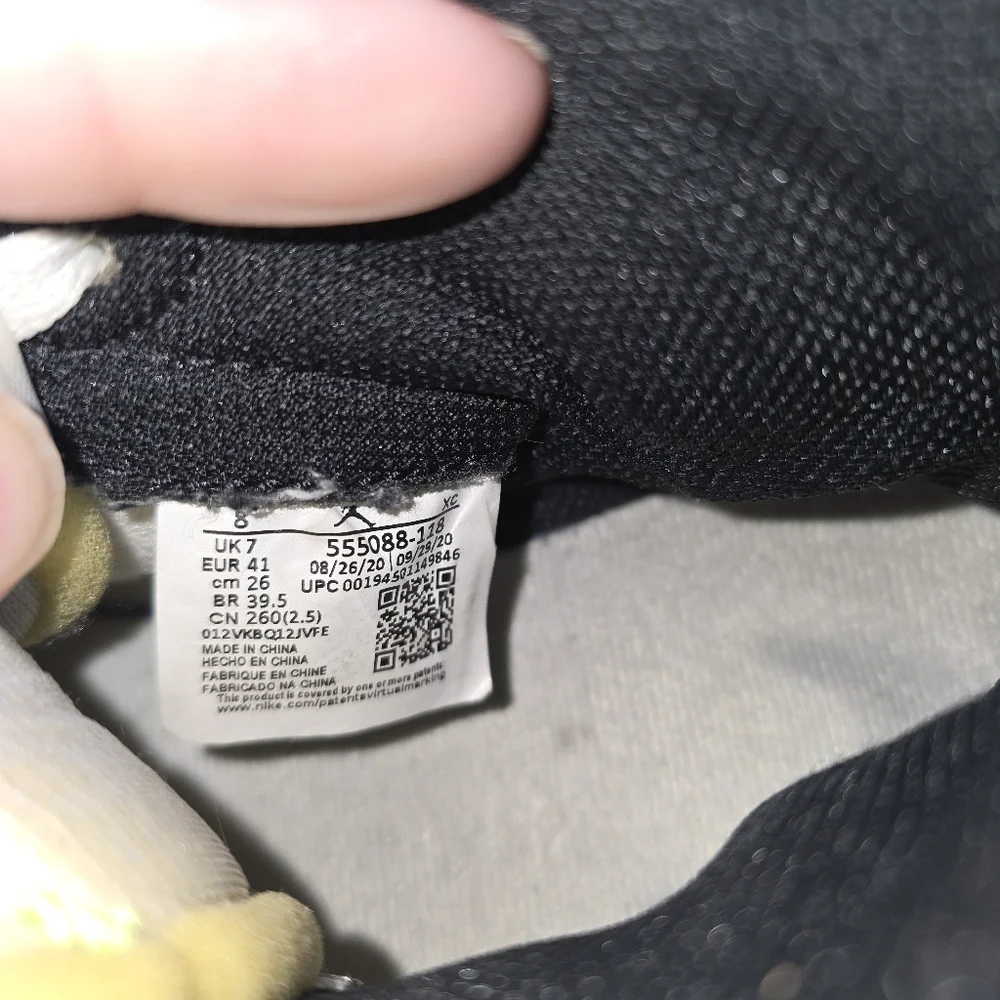 Jordan size air