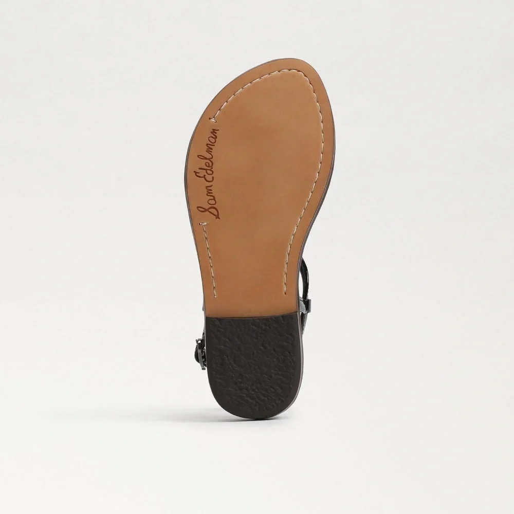 Sam Edelman Gigi Kids Black Patent Sandals Size 4