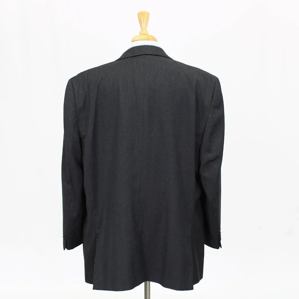 Pronto Uomo 54L Gray Striped 2-Button Sport Coat Blazer Jacket G190