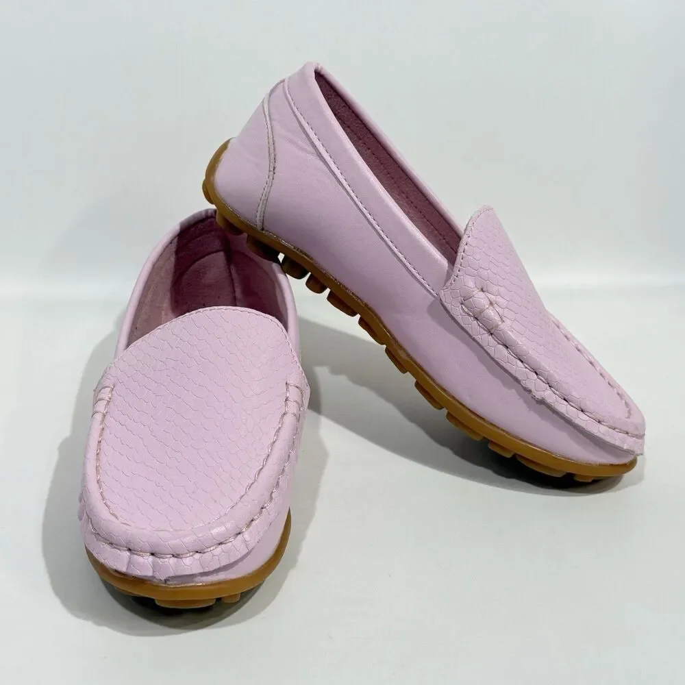 Girls Boys Loafers Slip On Flats Kids Comfort Party Lightweight Moccasins Sz 3.5