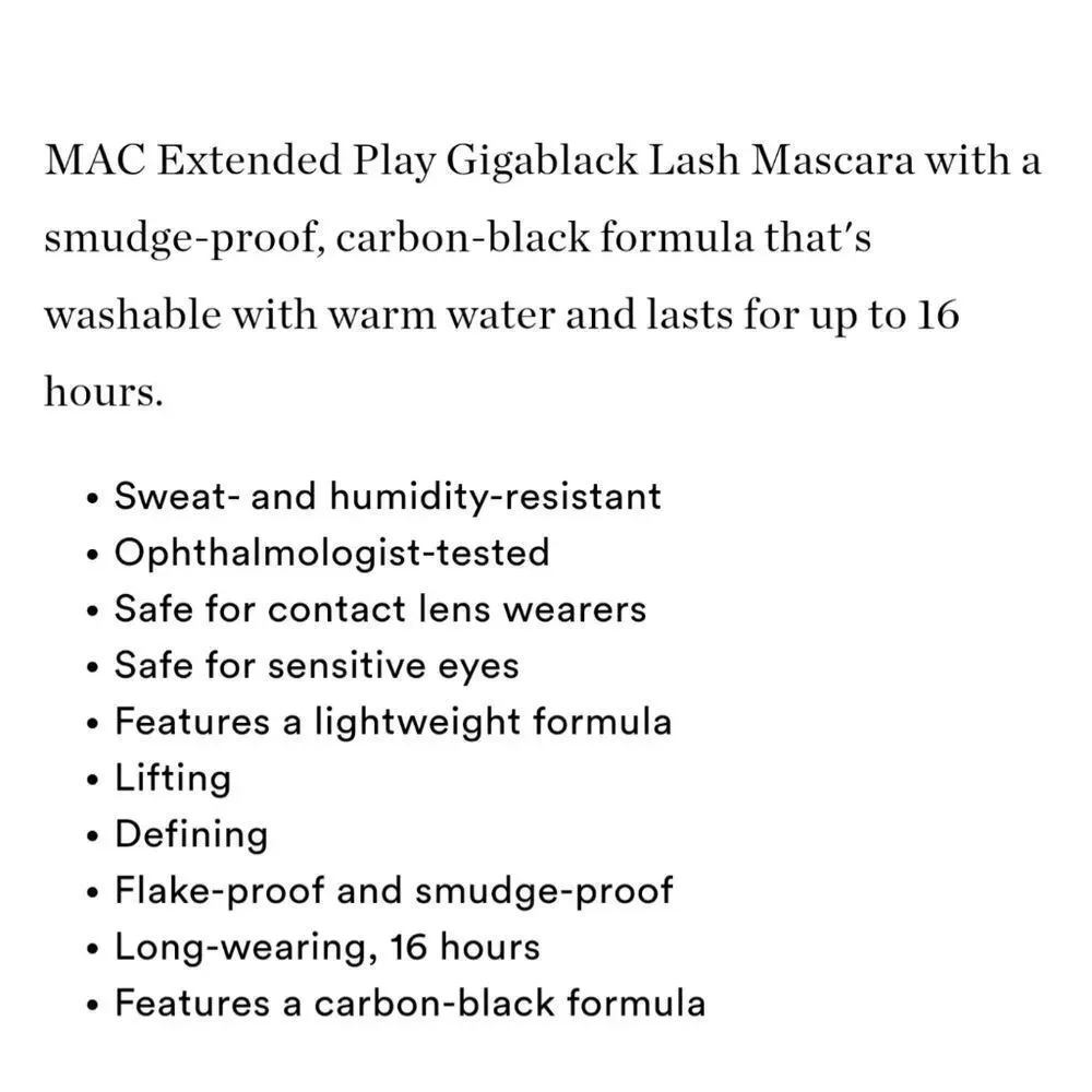 MAC Extended Play Gigablack Lash Mascara