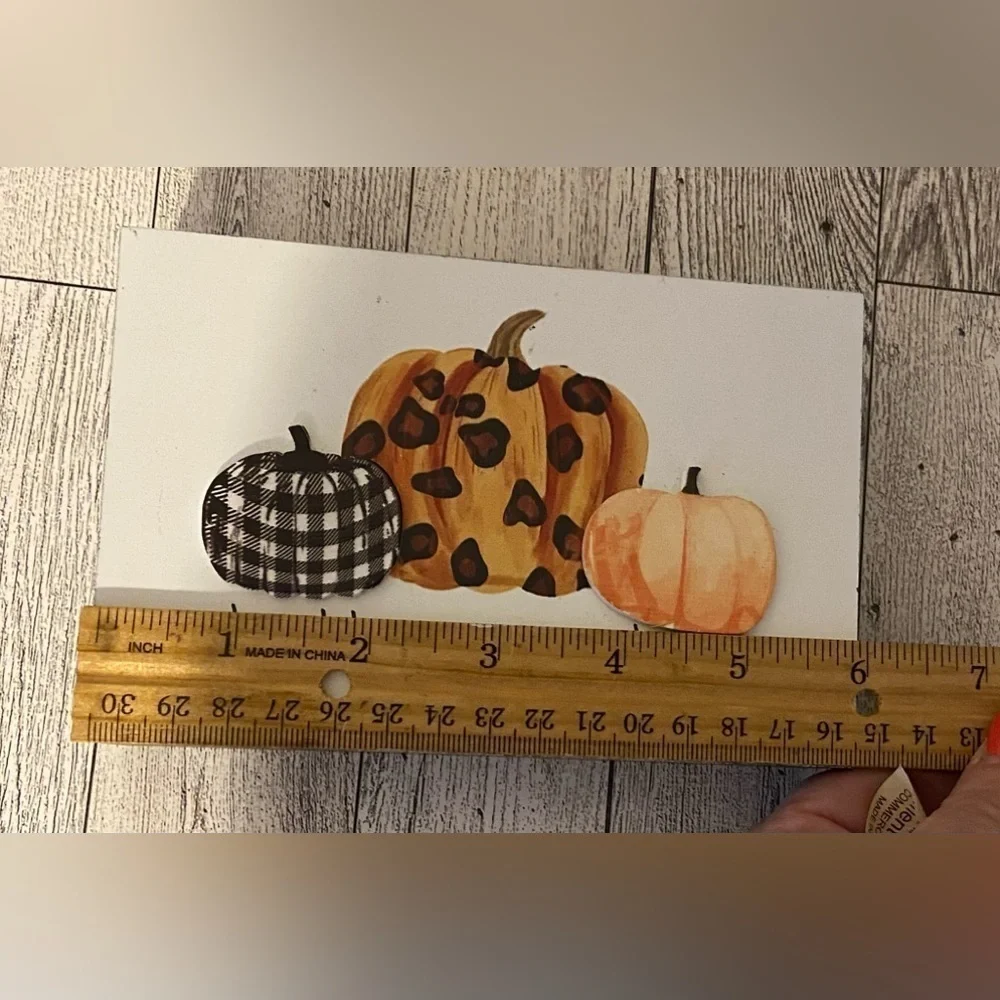 Hello Pumpkin Leopard wall sign 4x6
