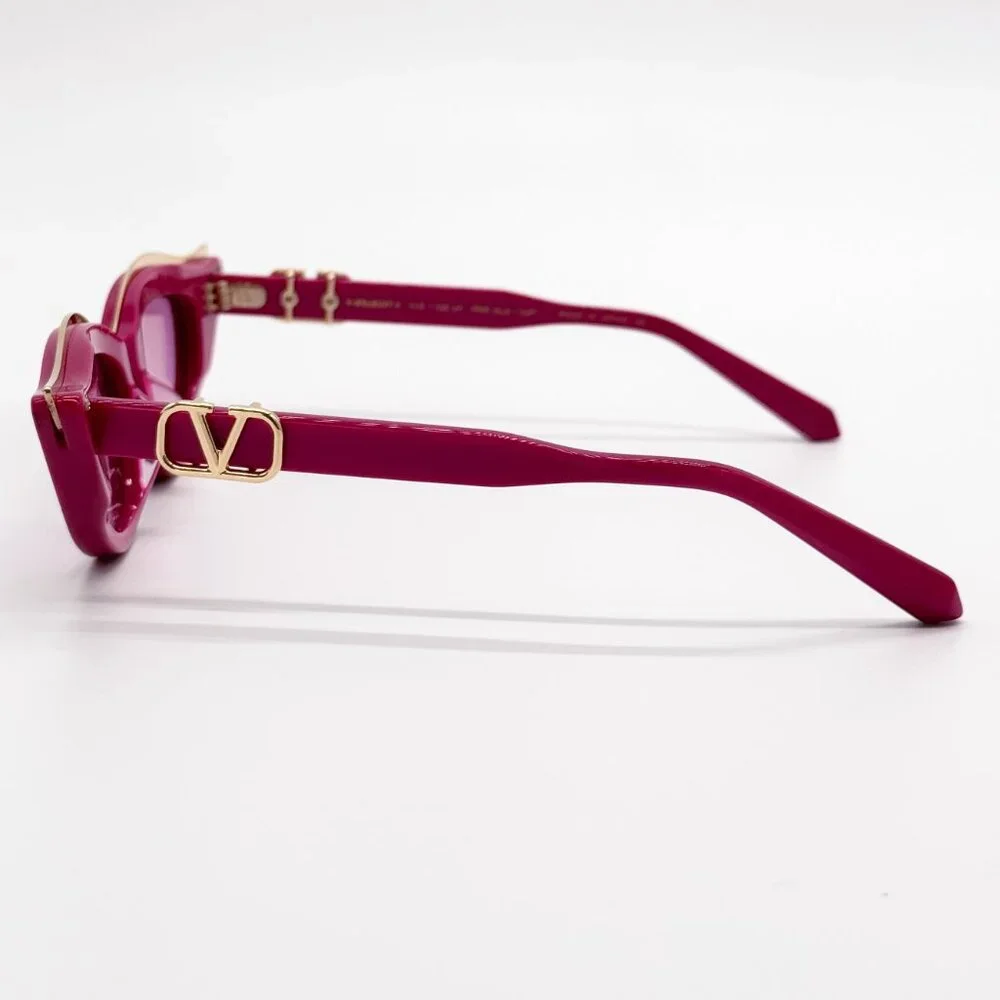 NEW VALENTINO V-GOLDCUT VLS-114D PINK WOMEN CAT EYE SUNGLASSES VALENTINO
