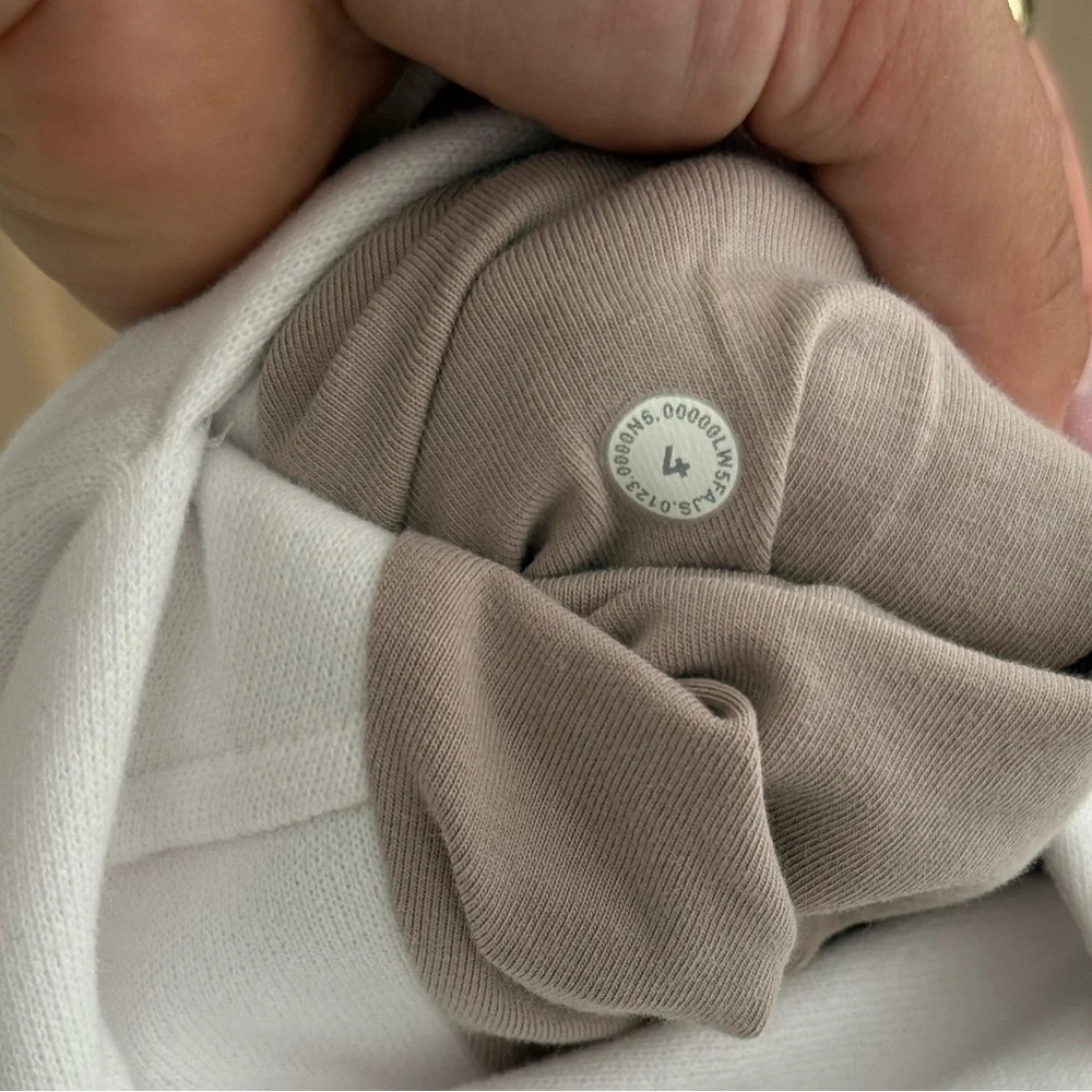 Lululemon Athletica White Sweatpants with Elastic Cuffs