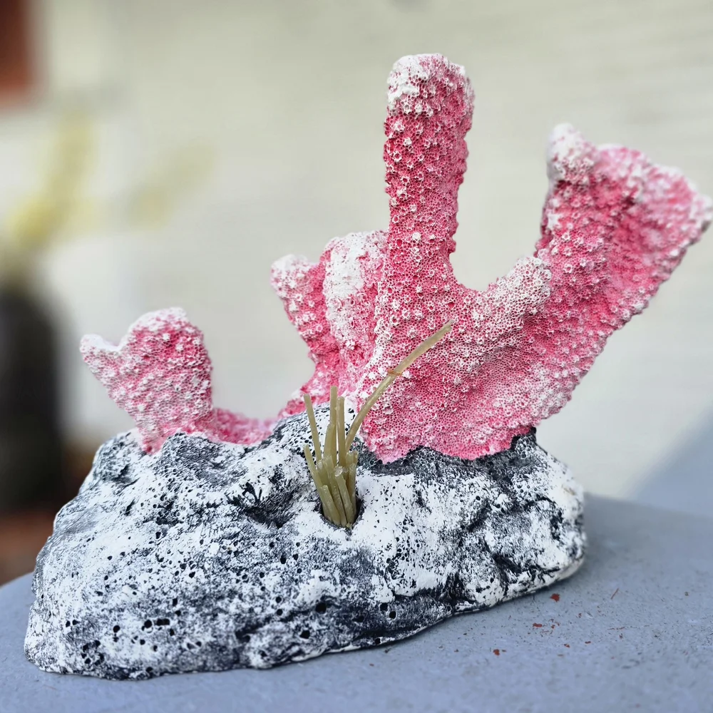 Pink Coral Aquarium Decor