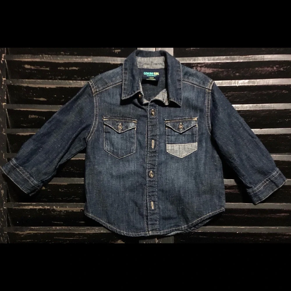 GENUINE KIDS From OSHKOSH Denim Button Up Shirt
