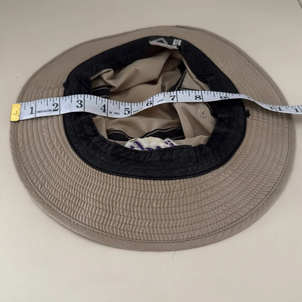 Acrux Cleveland Indians Tan Unisex Bucket Hat with Purple Embroidery Nylon