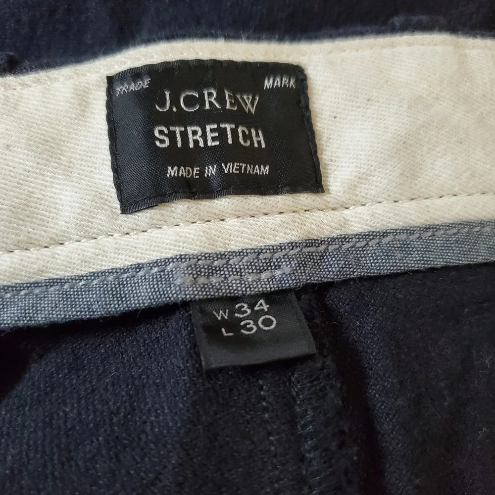 J. Crew Stretch Slim Fit thick Dress Pants Office Wear Casual Size 34x29 black