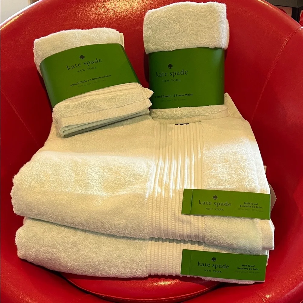kate spade light mint green Bath Towel Collection
