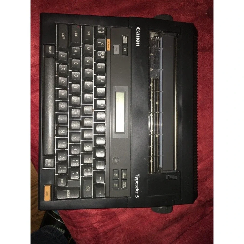 Canon S-50 Portable Electronic Typewriter Battery Powered Vintage