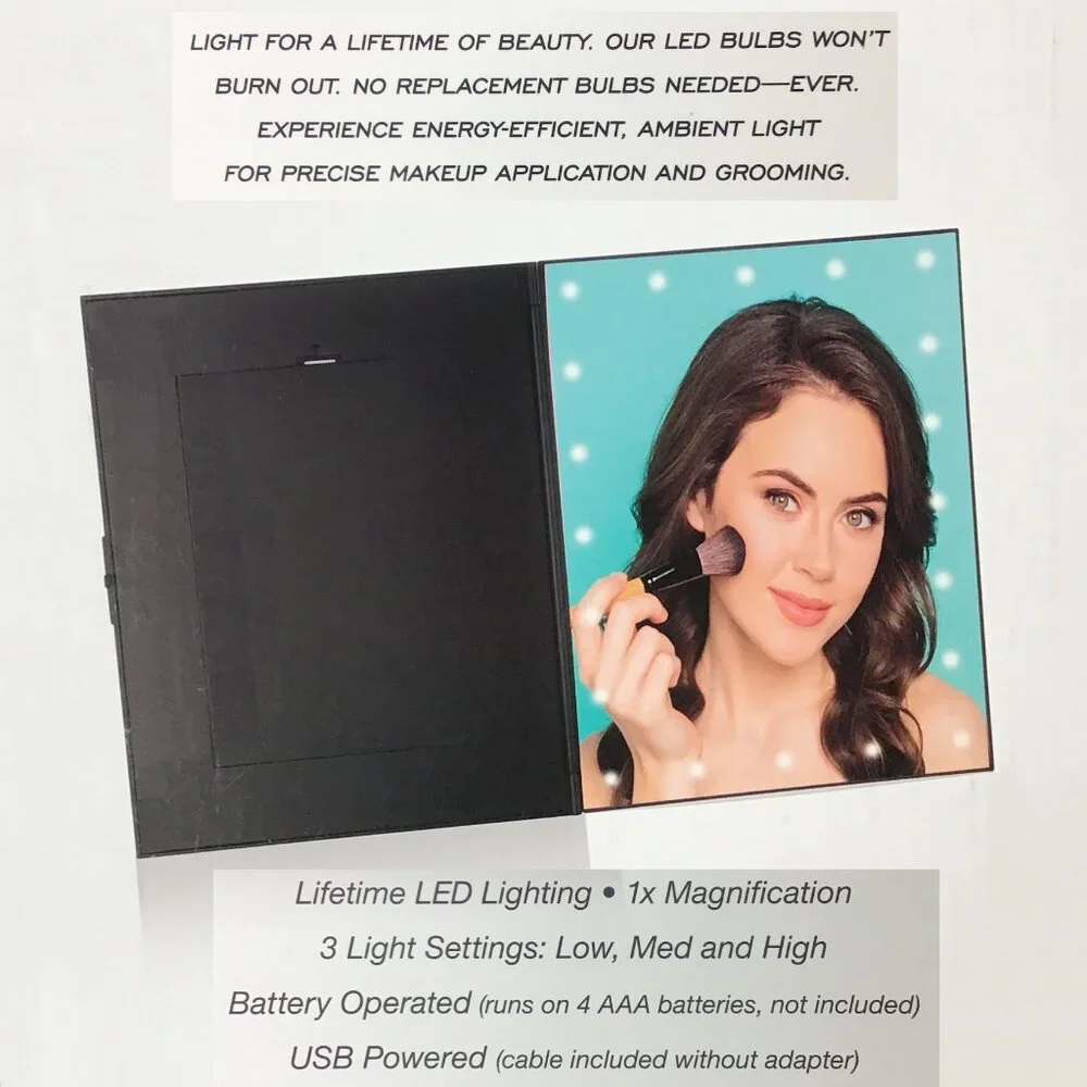 Conair Lighted Vanity Mirror / 5 x 7 Picture Frame, LED, 3 Settings - NEW!