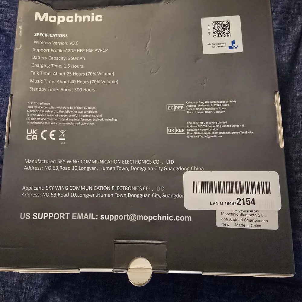 Mopchnic Wireless Headset with Charging Base