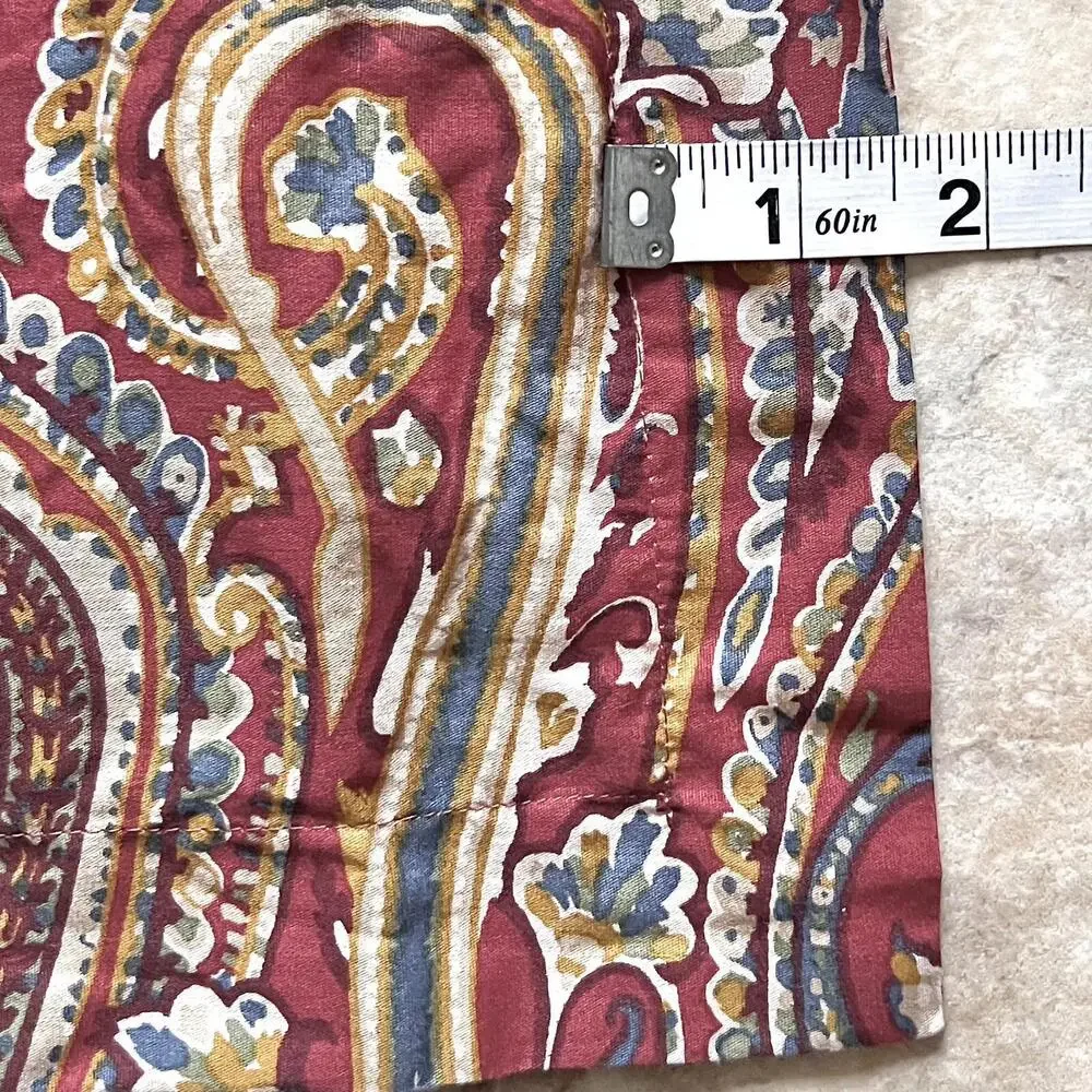 Set Of 2 LRL Ralph Lauren Nantucket Red Paisley Standard Pillowcase