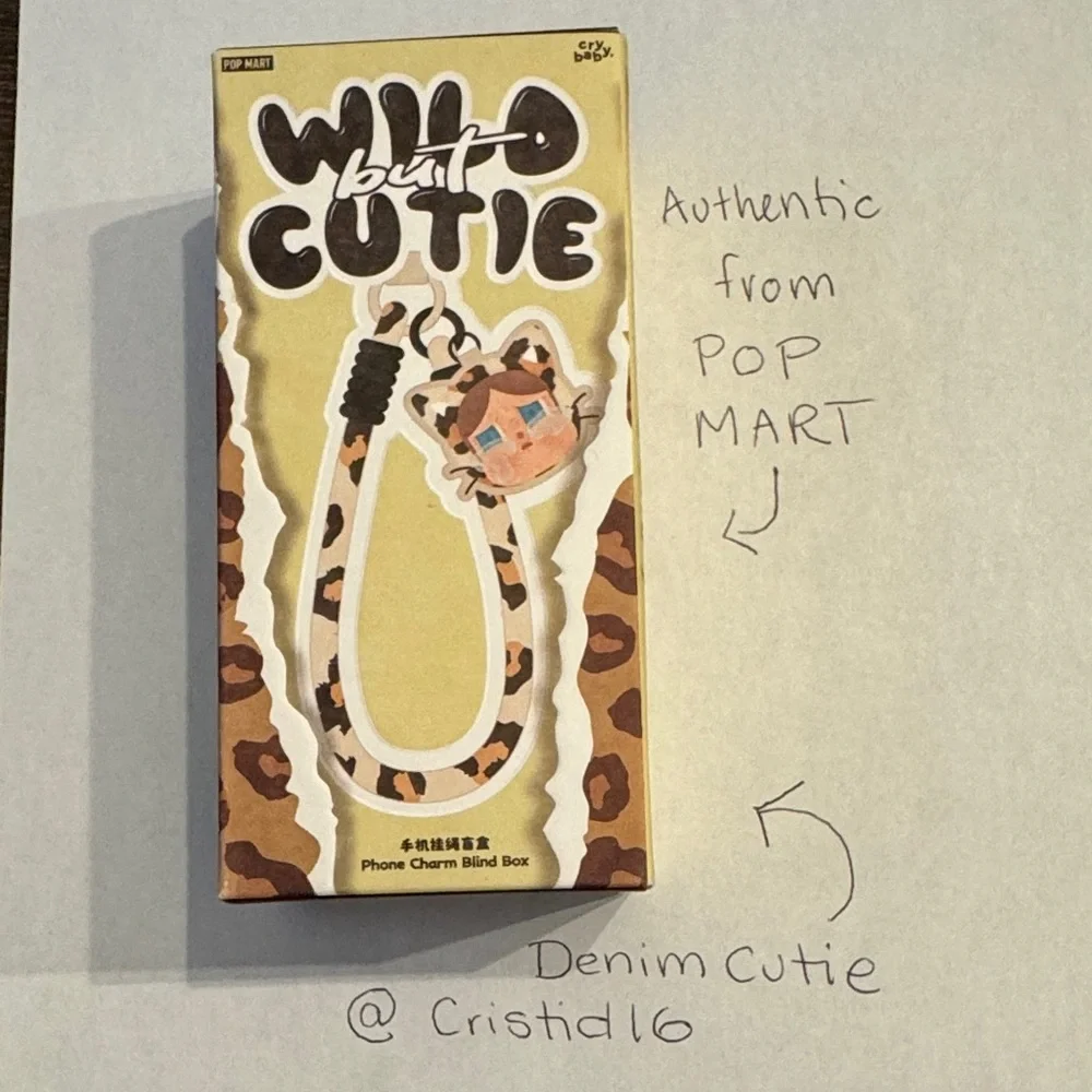 Authentic POP MART Denim Cutie Wild but Cutie Phone Charm
