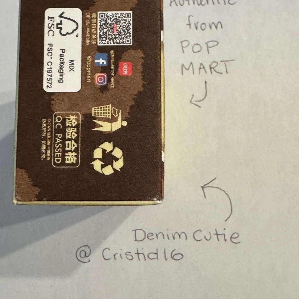 Authentic POP MART Denim Cutie Wild but Cutie Phone Charm