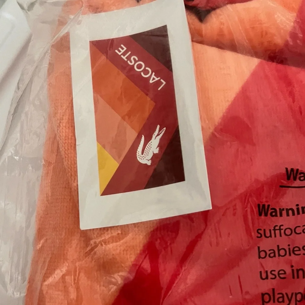 NWT Lacoste Home Kaleidoscope Beach Towel