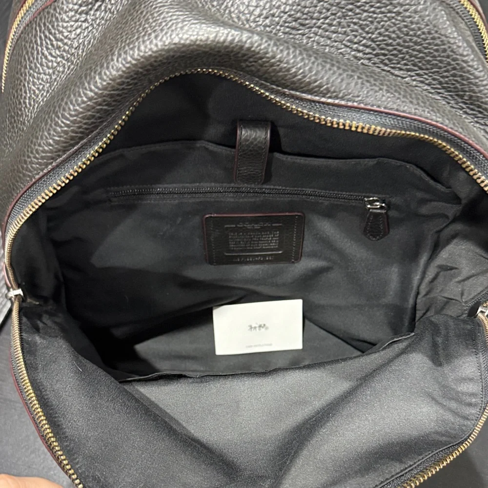 Coach black leather