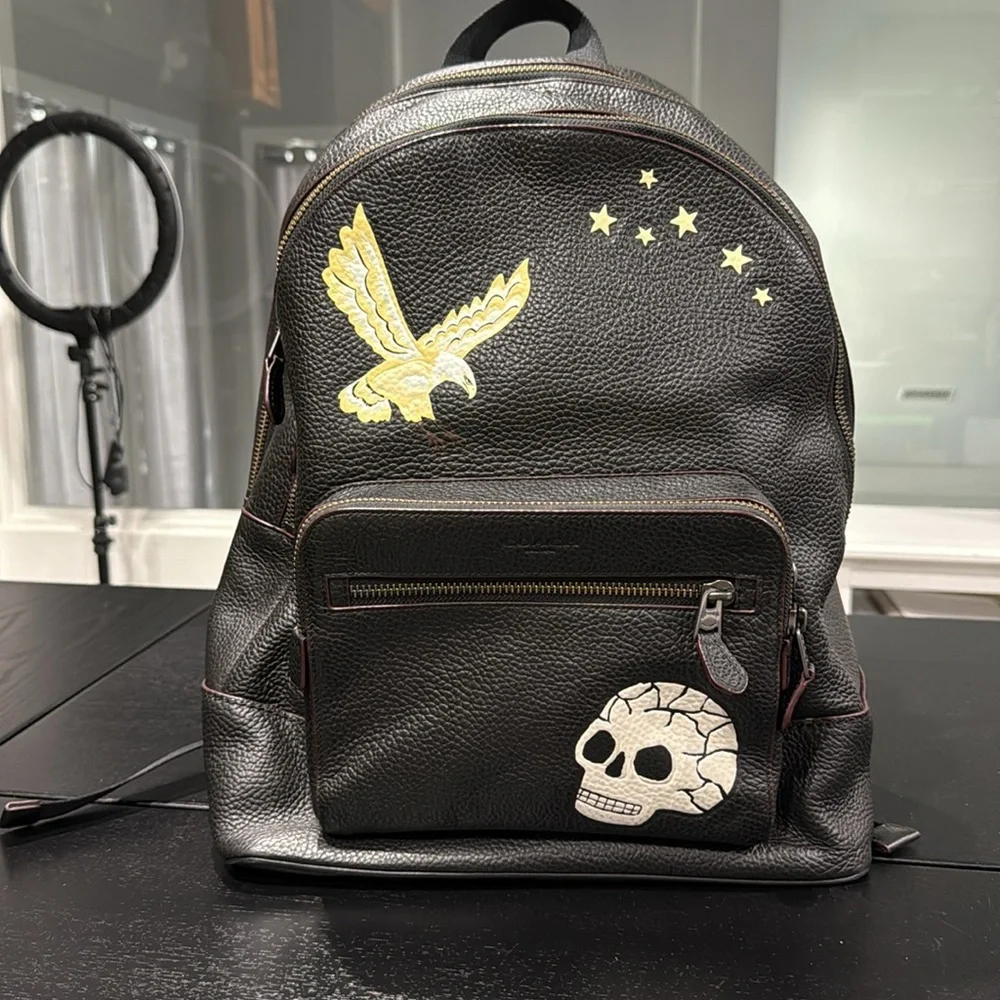 Coach black leather