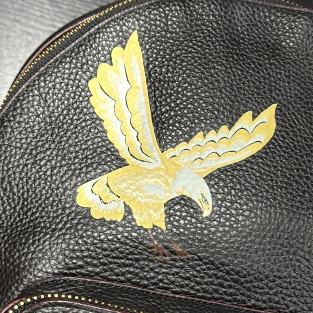 Coach black leather