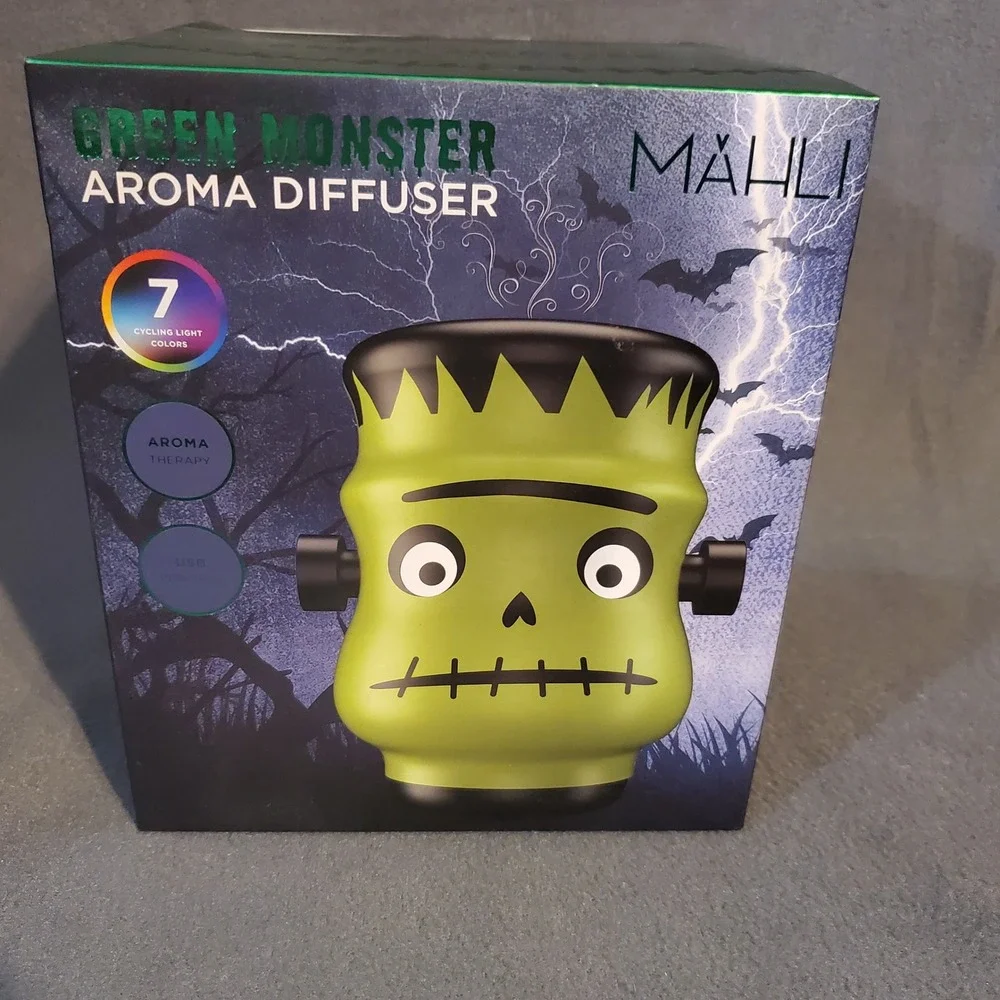 MAHLI Green Monster Aroma Diffuser 7 Cycling Light Colors Aroma Therapy USB