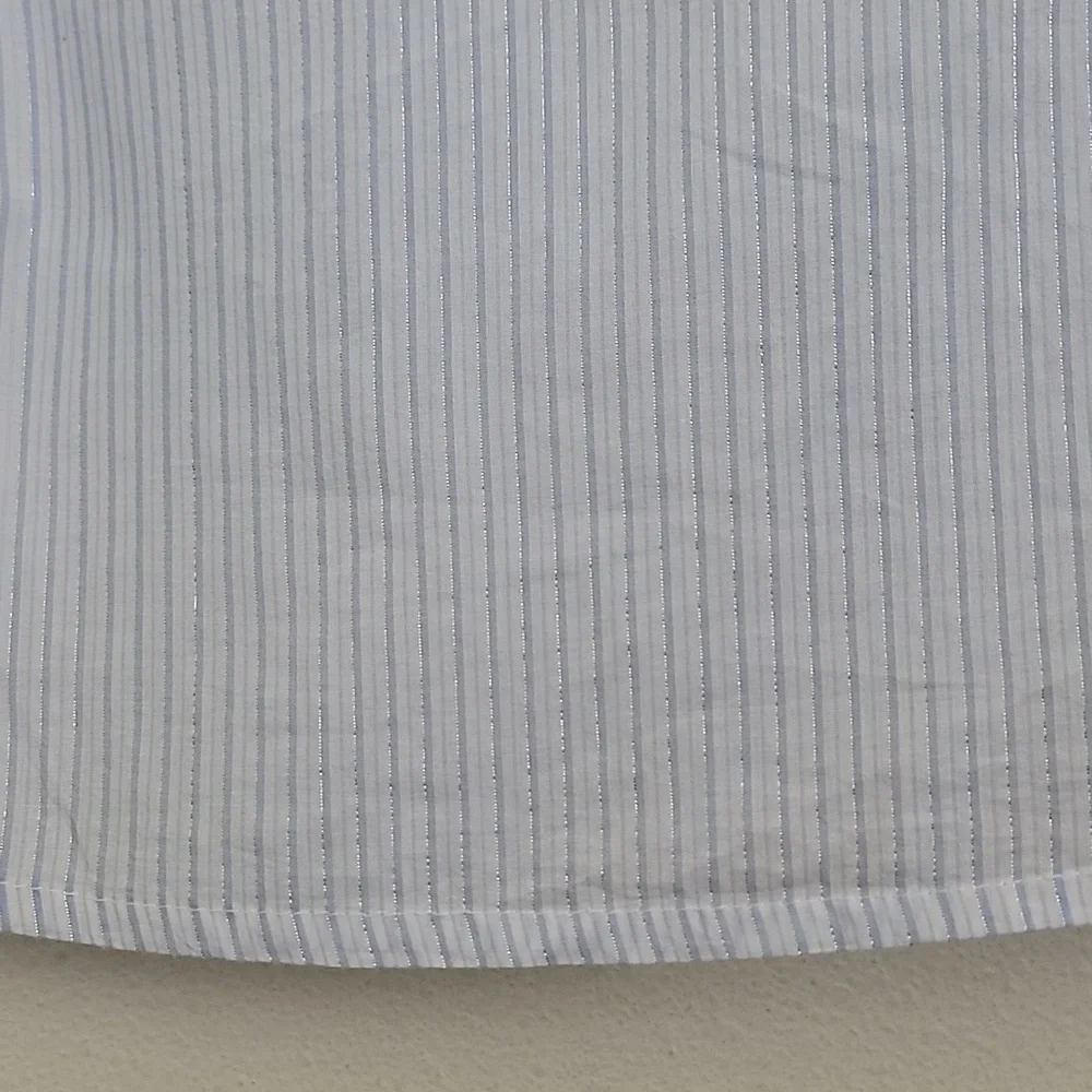 Justice Blue & Silver Striped Paint Splatter Long Sleeve Shirt Girls