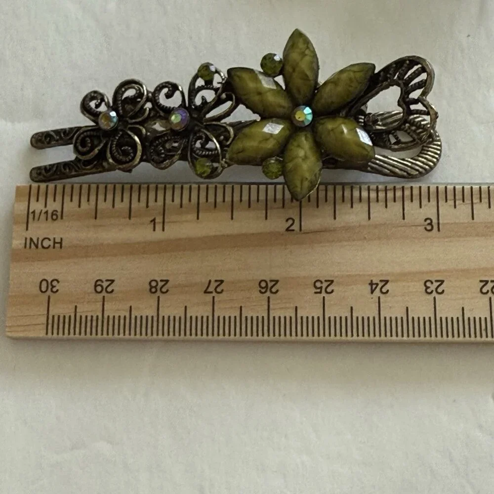 Vintage Flower Hair Clip Clamp Filigree Hair Decor 3