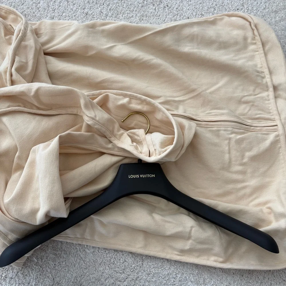 Louis Vuitton Beige Garment Bag & Logo Hanger