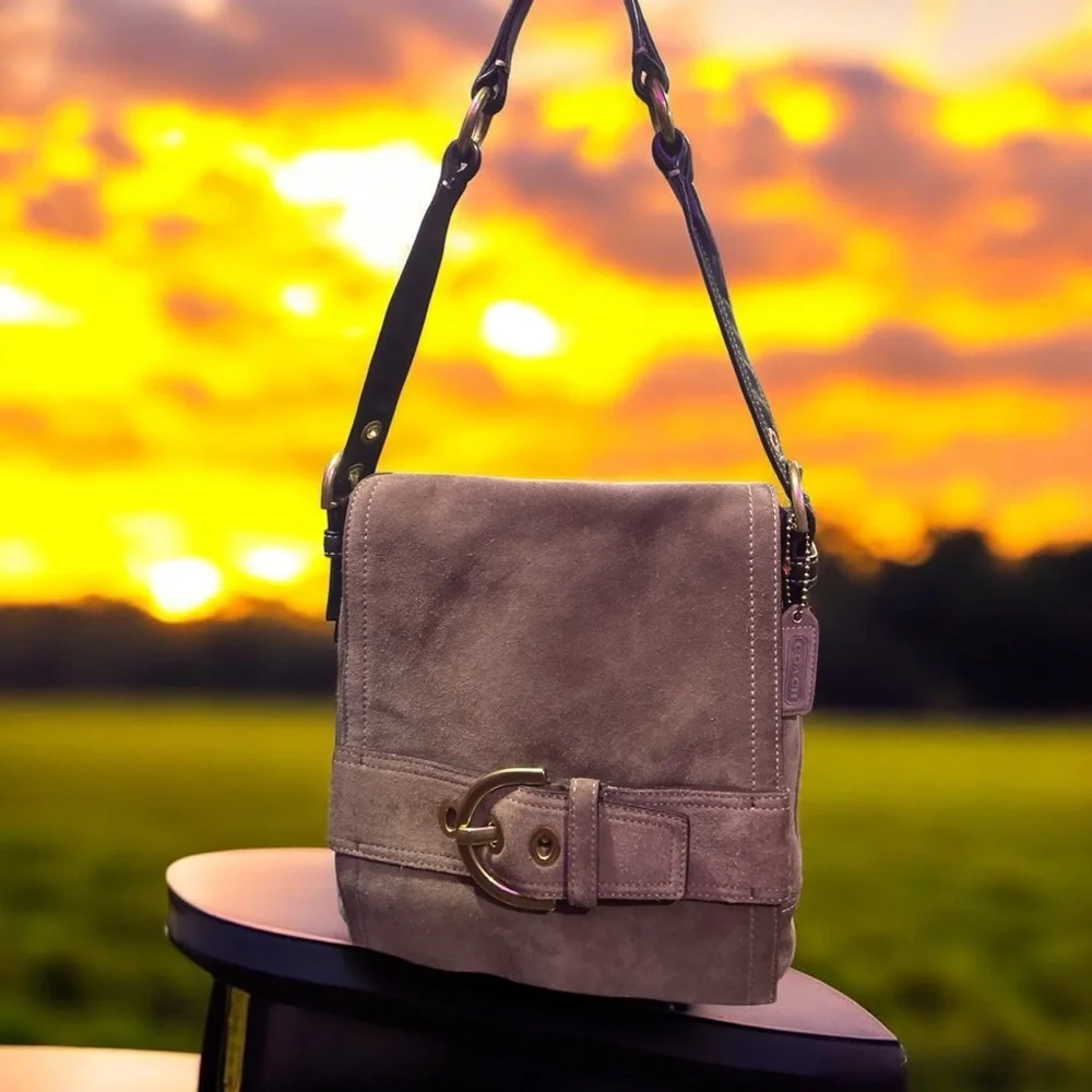 Vintage 🔥LIKE NEW🔥 Coach 2005 Tan Suede Women's Crossbody Bag