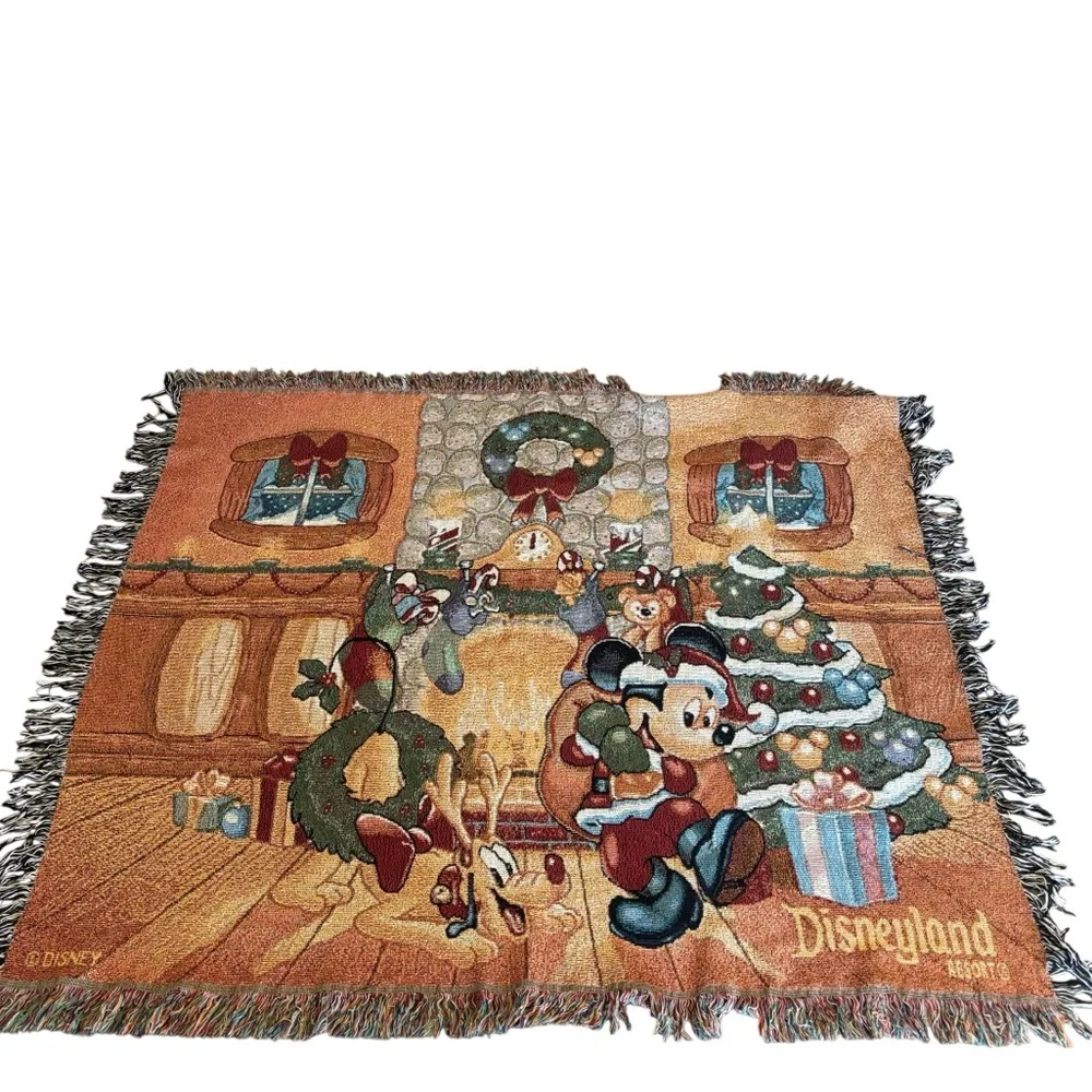 Disney Parks Tapestry Christmas Holiday Throw Blanket‎ Disneyland