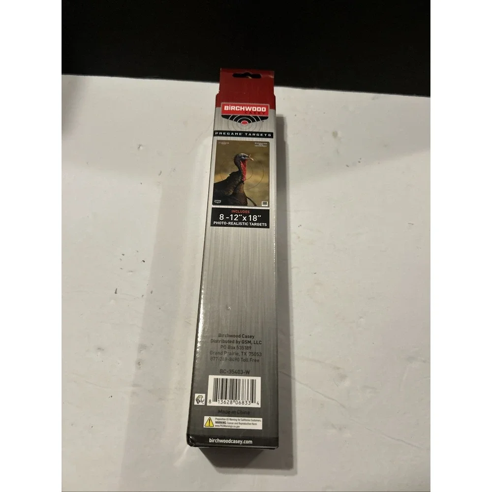 Birchwood Casey Turkey Pregame Targets (8 Pk) Photo-Realistic Full Color 12