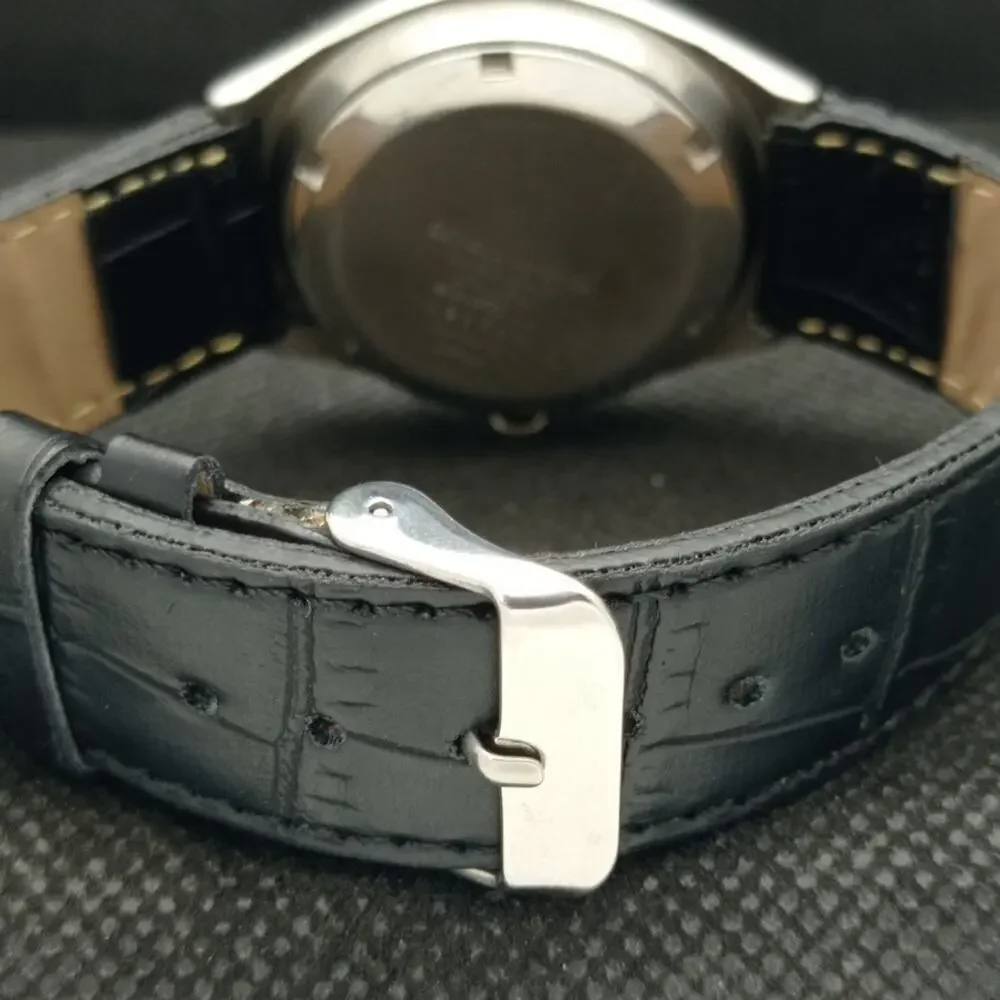 Vintage 1994 Citizen Automatic Mens Silver Watch W/daydate & Gold accents
