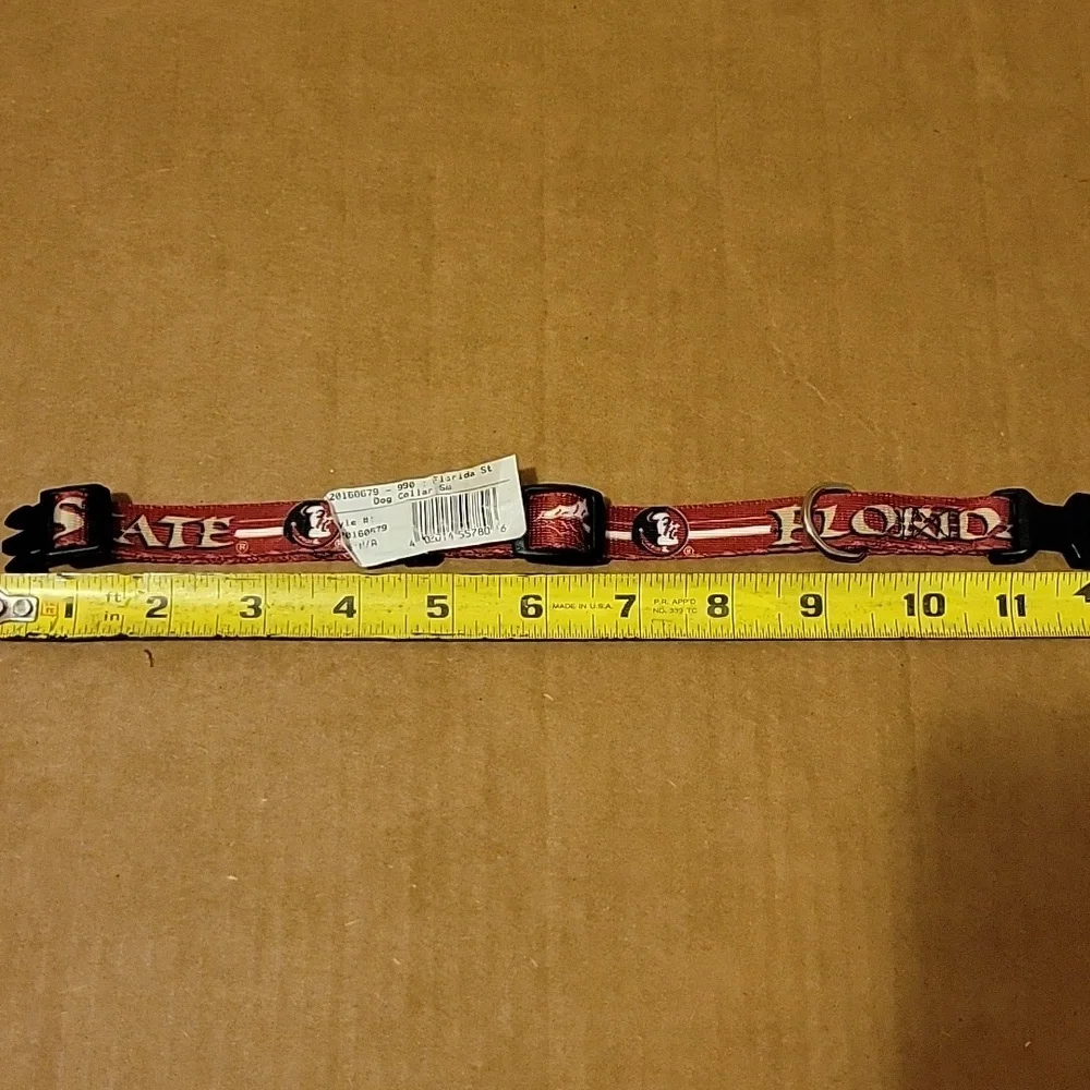 NWT: Florida State Seminoles Adjustable Dog Collar