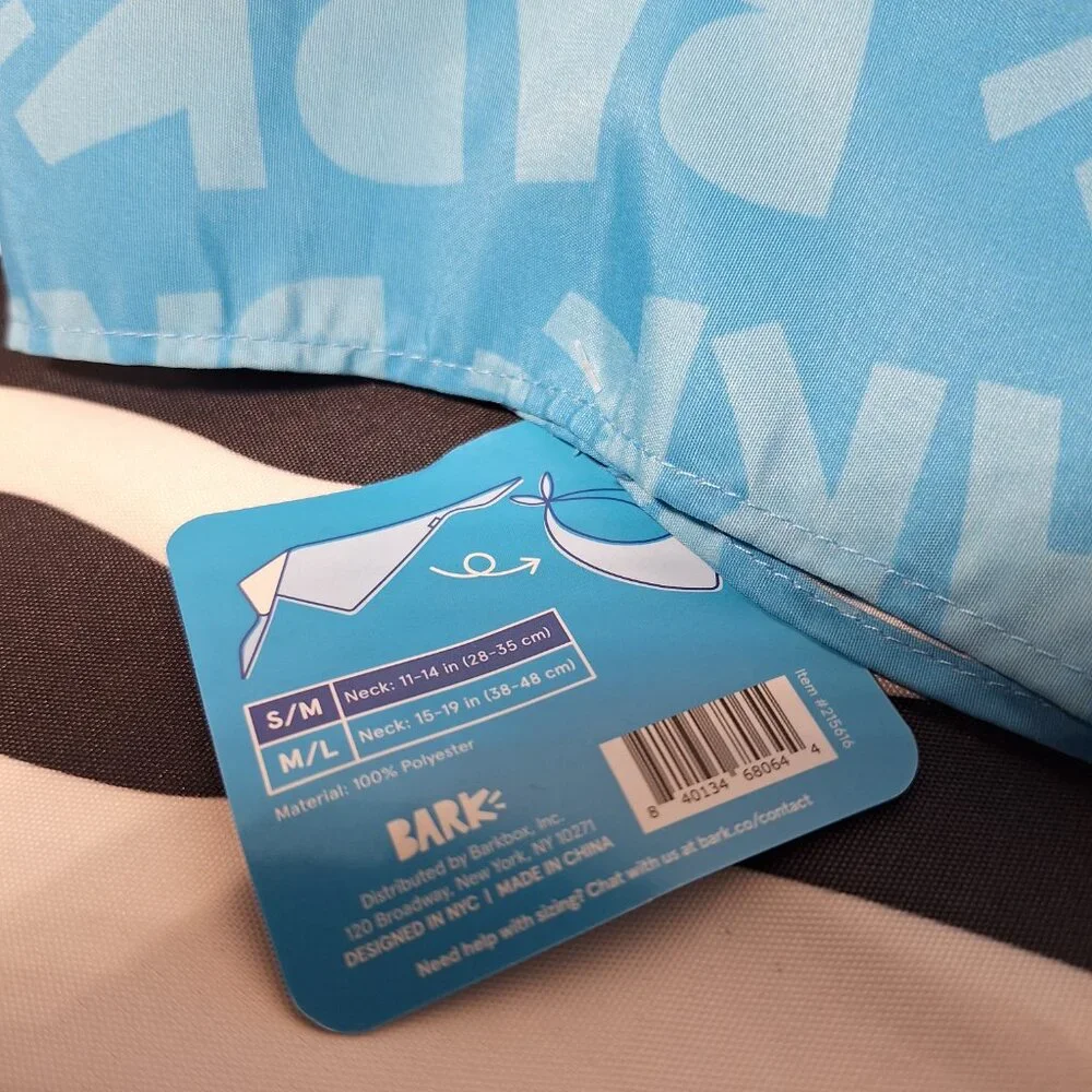 NWT Bark Let's Sniff Butts Bandana S-M