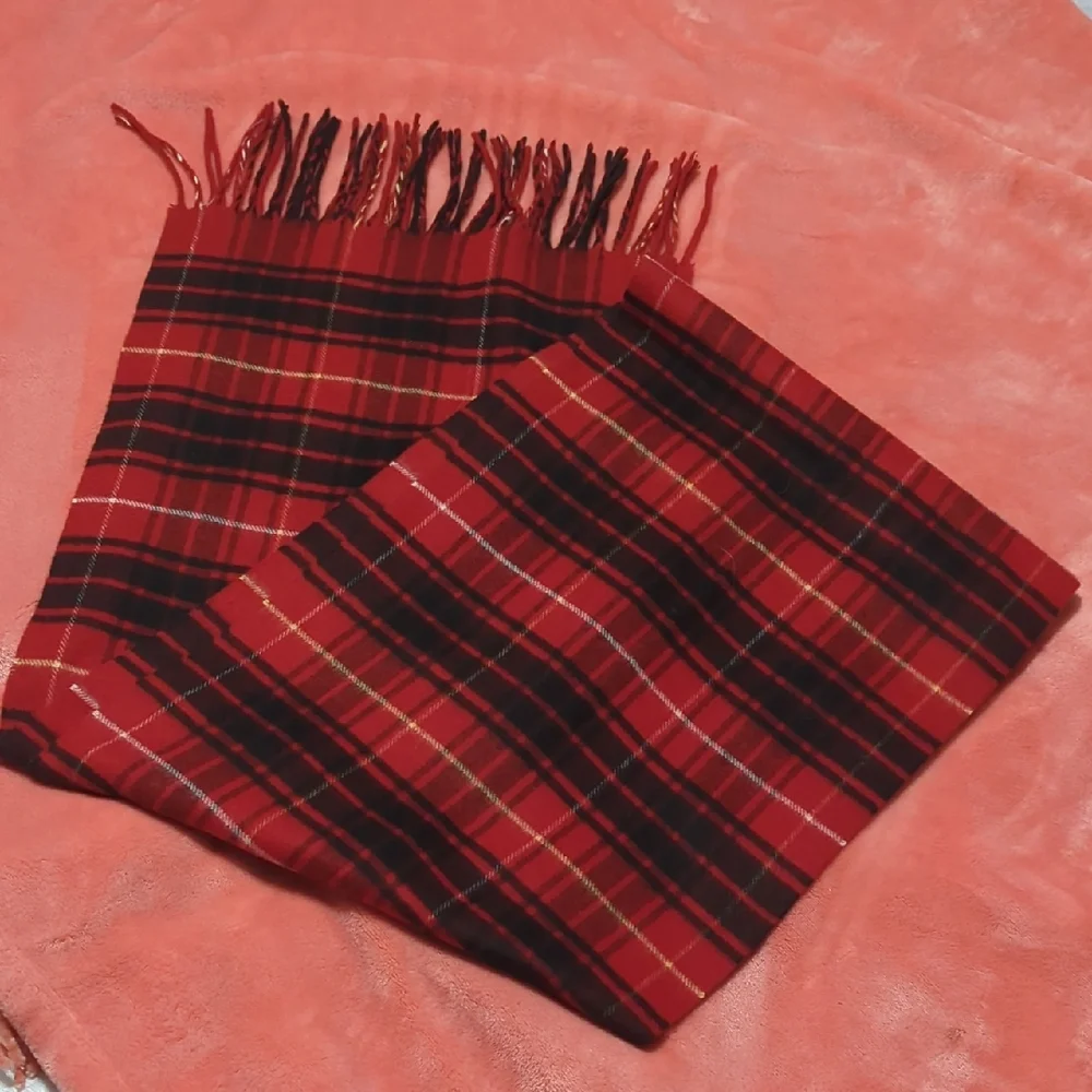 Preston & York Red and Black Tartan Scarf